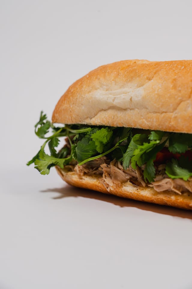 Shredded Chicken Banh Mi.